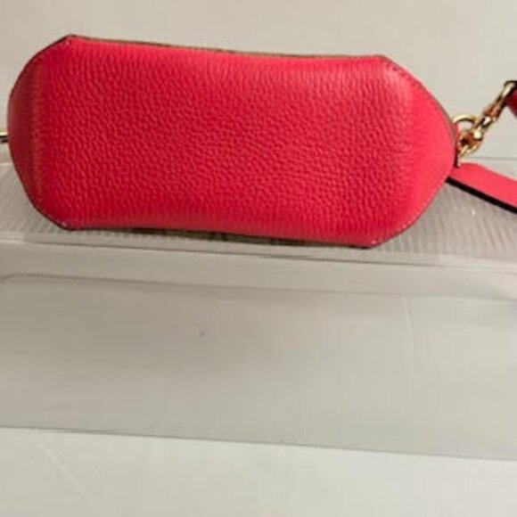 Coach Signature Canvas & Pebbled Leather Crossbody Bag Pink/Khaki, Gold Hardware - Picture 8 of 8